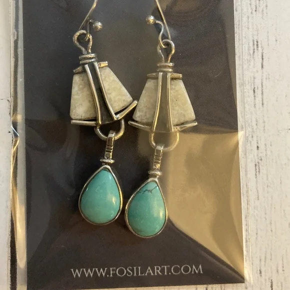 NEW Sterling Silver Turquoise Earrings